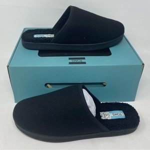 TOMS Harbor Slippers, Black Reprieve Two Tone Felt